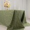 90"x132" Dusty Green Polyester Rectangle Tablecloth with Geometric Pattern Party